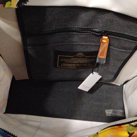 NWT Kurt Geiger Multicolor Floral Large Southbank Tote Bag with Metallic Accents - Picture 9 of 13